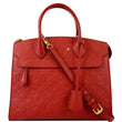 LOUIS VUITTON Pont Neuf Monogram Empreinte Leather Shoulder Bag Red