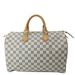 LOUIS VUITTON Speedy 35 Damier Azur Satchel Bag White