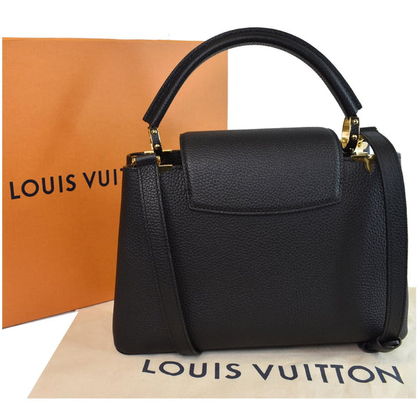 LOUIS VUITTON Capucines MM Crown Flowers Taurillon Shoulder Bag Black