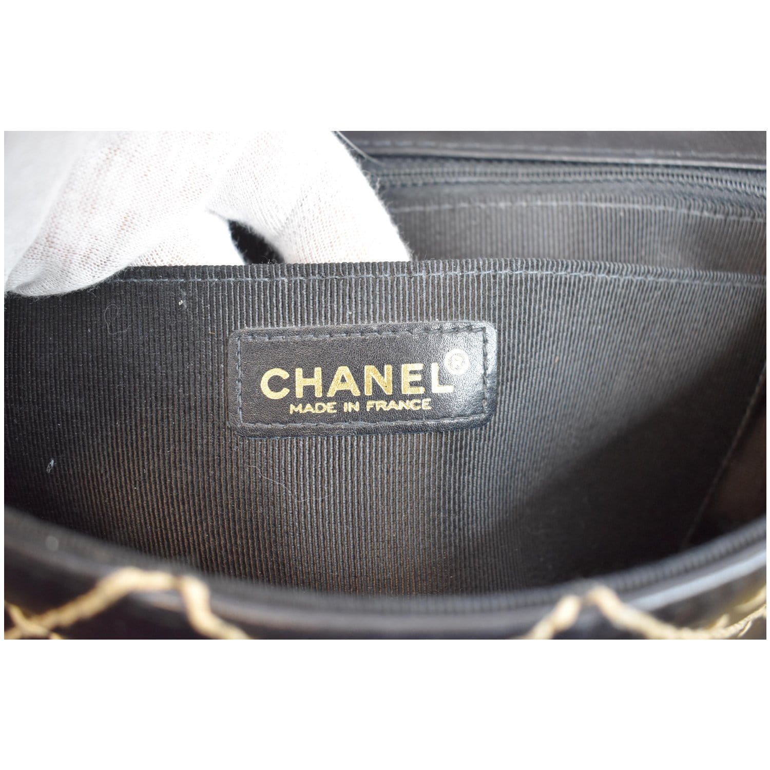 CHANEL Wild Stitch Quilted Calfskin Flap Shoulder Bag Black