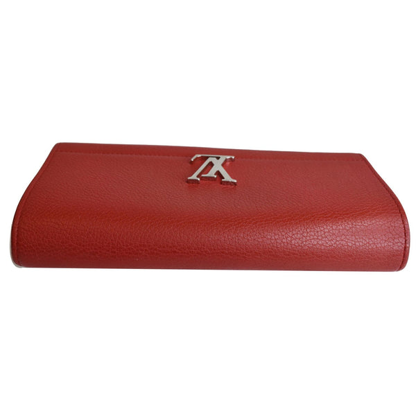 Lv Lockme II Calfskin Leather Wallet Red for women