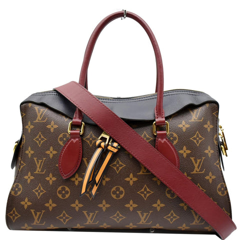 LOUIS VUITTON Tuileries Monogram Canvas Shoulder Bag Brown