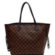 LOUIS VUITTON Neverfull MM Damier Ebene Tote Shoulder Bag Brown