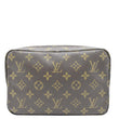 LOUIS VUITTON Trousse Toiletry Monogram Canvas Cosmetic Bag Brown