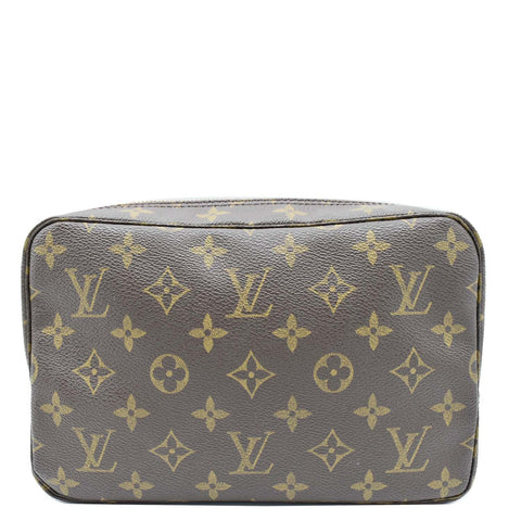 LOUIS VUITTON Trousse Toiletry Monogram Canvas Cosmetic Bag Brown