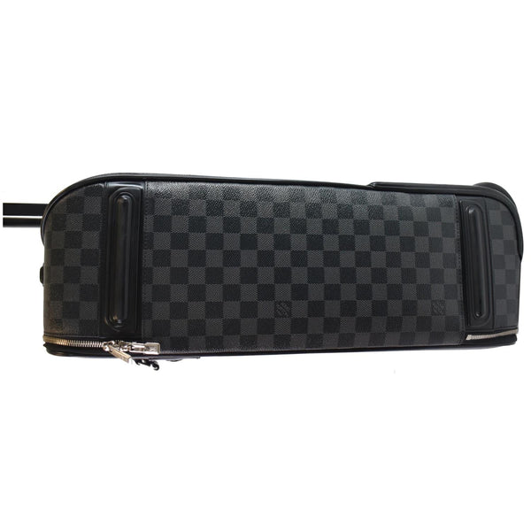 Louis Vuitton Pegase 55 Damier Graphite Suitcase Bag - one side view