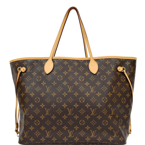 LOUIS VUITTON Neverfull GM Monogram Canvas Tote Shoulder Bag Brown