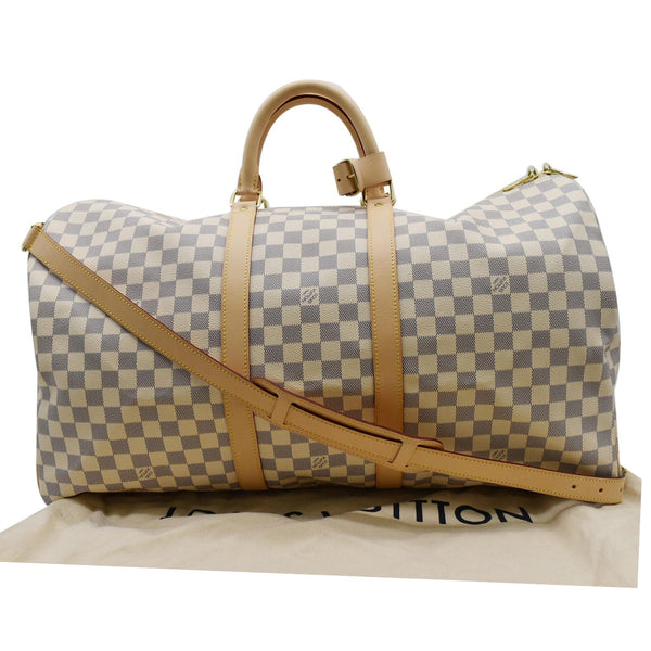 Louis Vuitton Keepall 55 Bandouliere Damier Azur Travel Bag