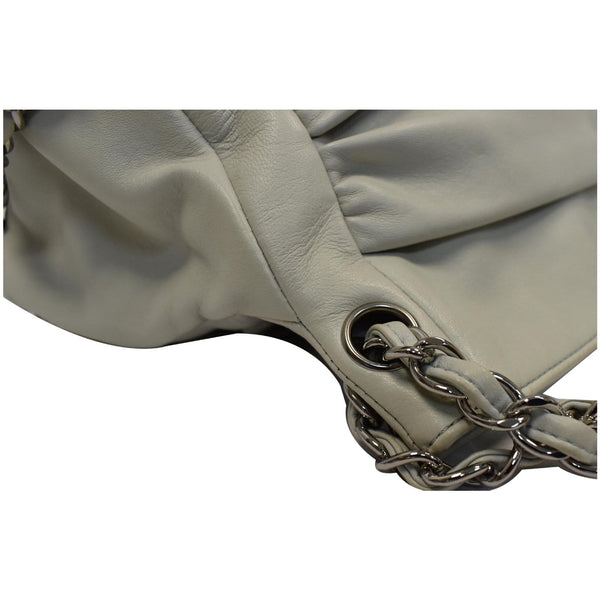 CHANEL Sharpei Large Lambskin Leather Tote Bag White