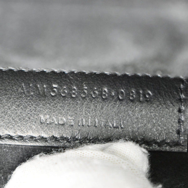 YVES SAINT LAURENT New Besace Embossed Leather Crossbody Bag Black