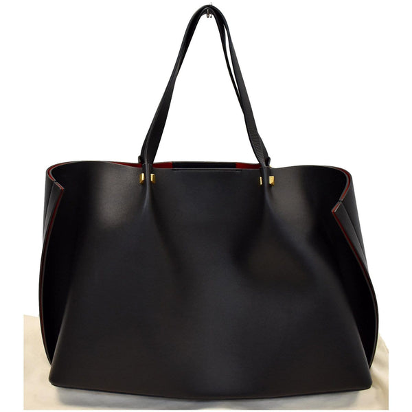 Valentino Sac Medium Shopping V Logo Escape Leather Bag - Black backside | DDH