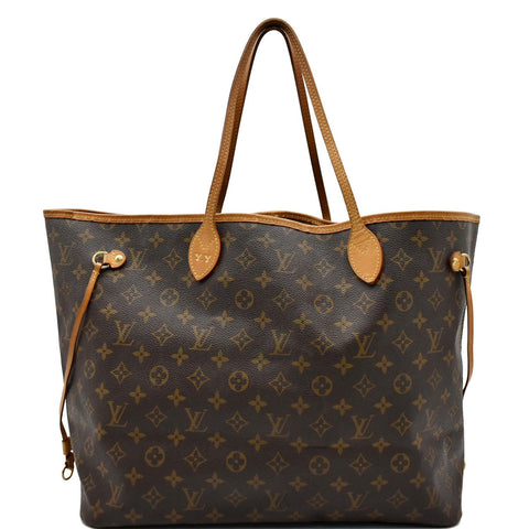 LOUIS VUITTON Neverfull GM Monogram Canvas Tote Bag Brown