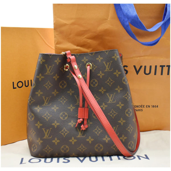 LOUIS VUITTON Neonoe Monogram Canvas Crossbody Bag Coquelicot