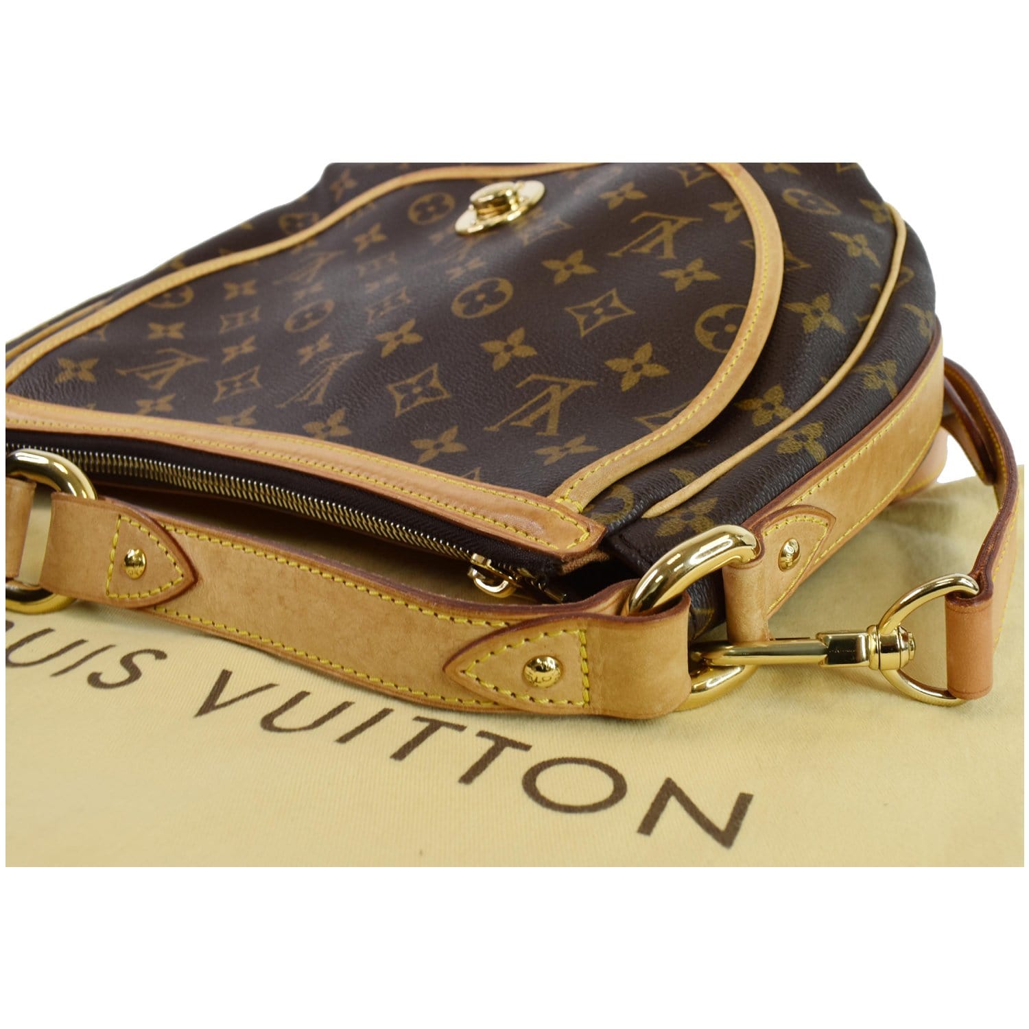 Louis Vuitton Tulum Monogram Canvas GM Brown Large Shoulder Bag Messenger