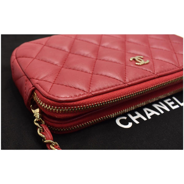 Chanel Double Zip Wallet On Chain WOC Lambskin Wallet