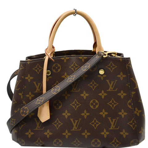 LOUIS VUITTON Montaigne BB Monogram Canvas Satchel Bag Brown - 20% OFF
