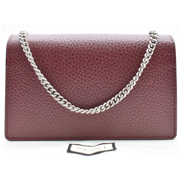 Gucci Dionysus Super Mini Leather Shoulder Bag Burgundy