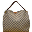 LOUIS VUITTON Graceful MM Damier Azur Hobo Shoulder Bag White