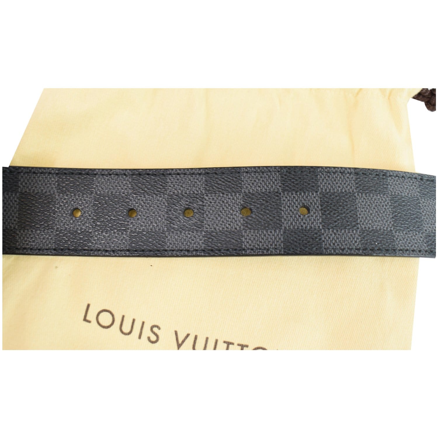 LOUIS VUITTON Initial Belt Damier Graphite Leather 110/44 M9808 WITH RECEIPT
