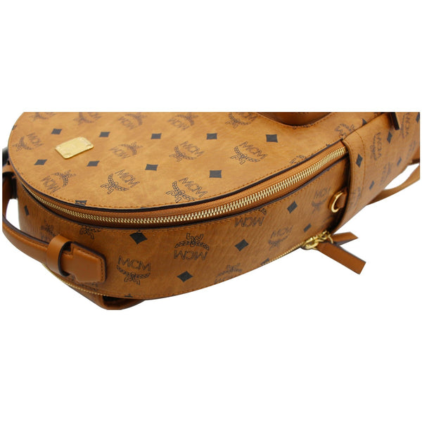 MCM Stark Classic Visetos Canvas Backpack Bag Cognac