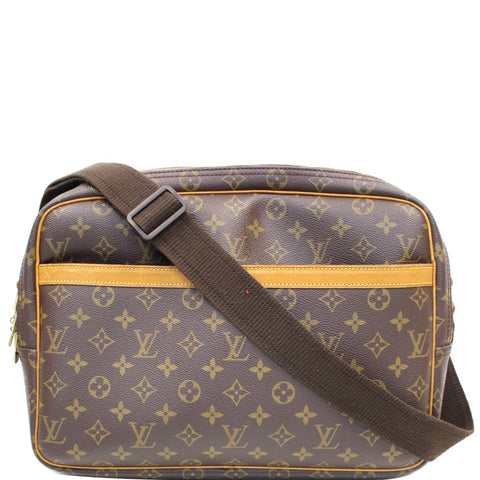 LOUIS VUITTON Reporter GM Monogram Canvas Shoulder Bag Brown - Last Call