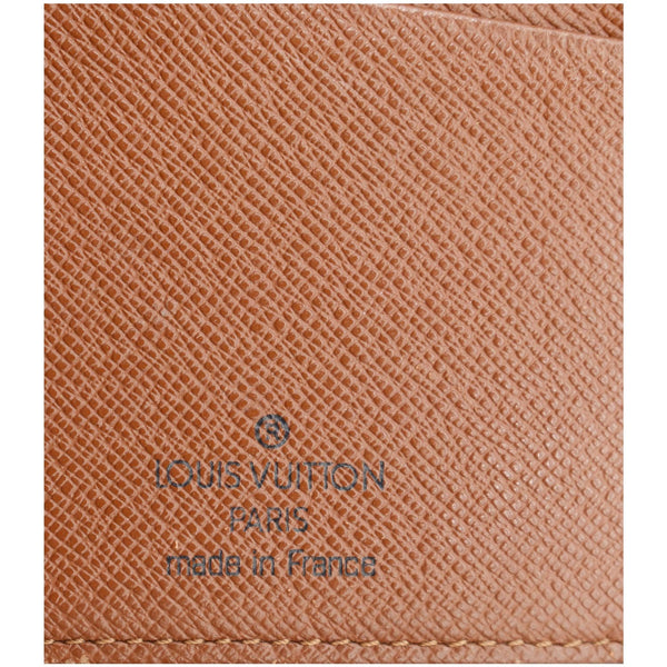 LOUIS VUITTON Checkbook Holder Monogram Canvas Wallet Brown
