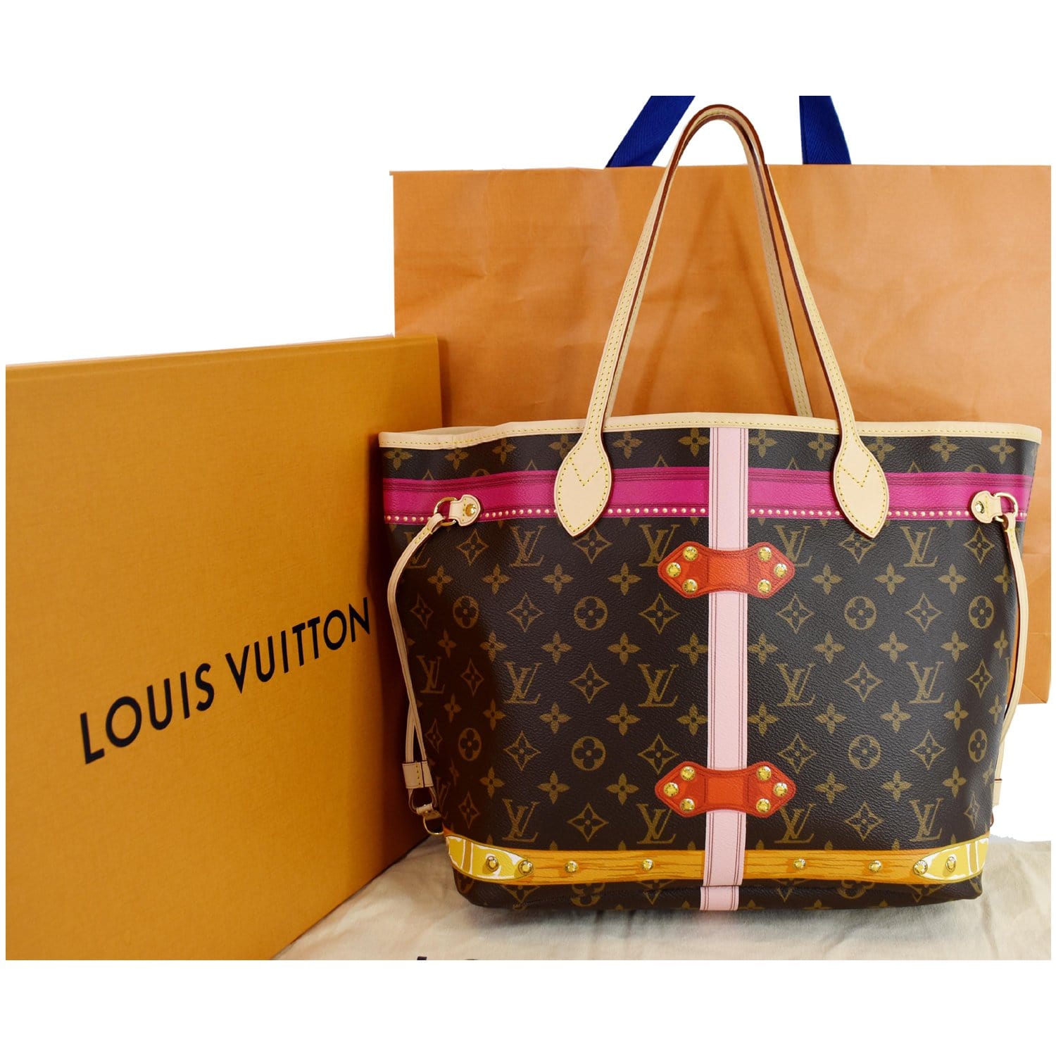 Louis Vuitton, Bags, Limited Time Price Drop Neverfull Mm Summer Trunks