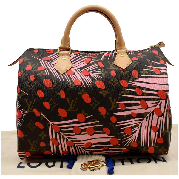 Louis Vuitton Speedy 30 Jungle Dots Palm bag with padlock