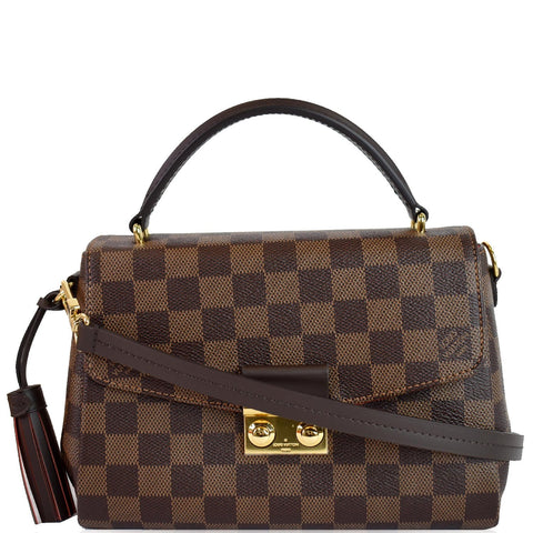 LOUIS VUITTON Croisette Damier Ebene Crossbody Bag Brown