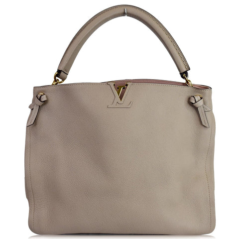 LOUIS VUITTON Tournon Taurillon Leather Hobo Bag Galet