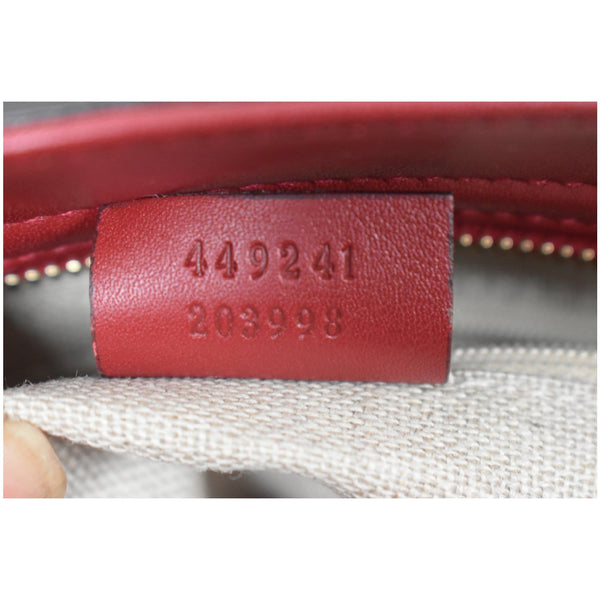 GUCCI Small Bree Microguccissima Leather Tote Crossbody Bag Red 449241