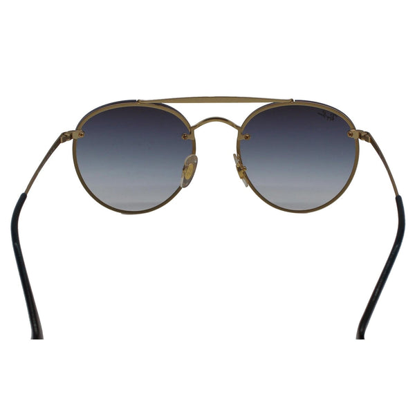 RAY-BAN RB3614N-9140/0S Demi Gloss Gold Sunglasses Clear Blue Gradient Lens