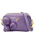 PRADA Nappa Rose Leather Crossbody Bag Viola