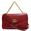 GUCCI Thiara Medium Double Smooth Leather Shoulder Bag Red/Black 524822