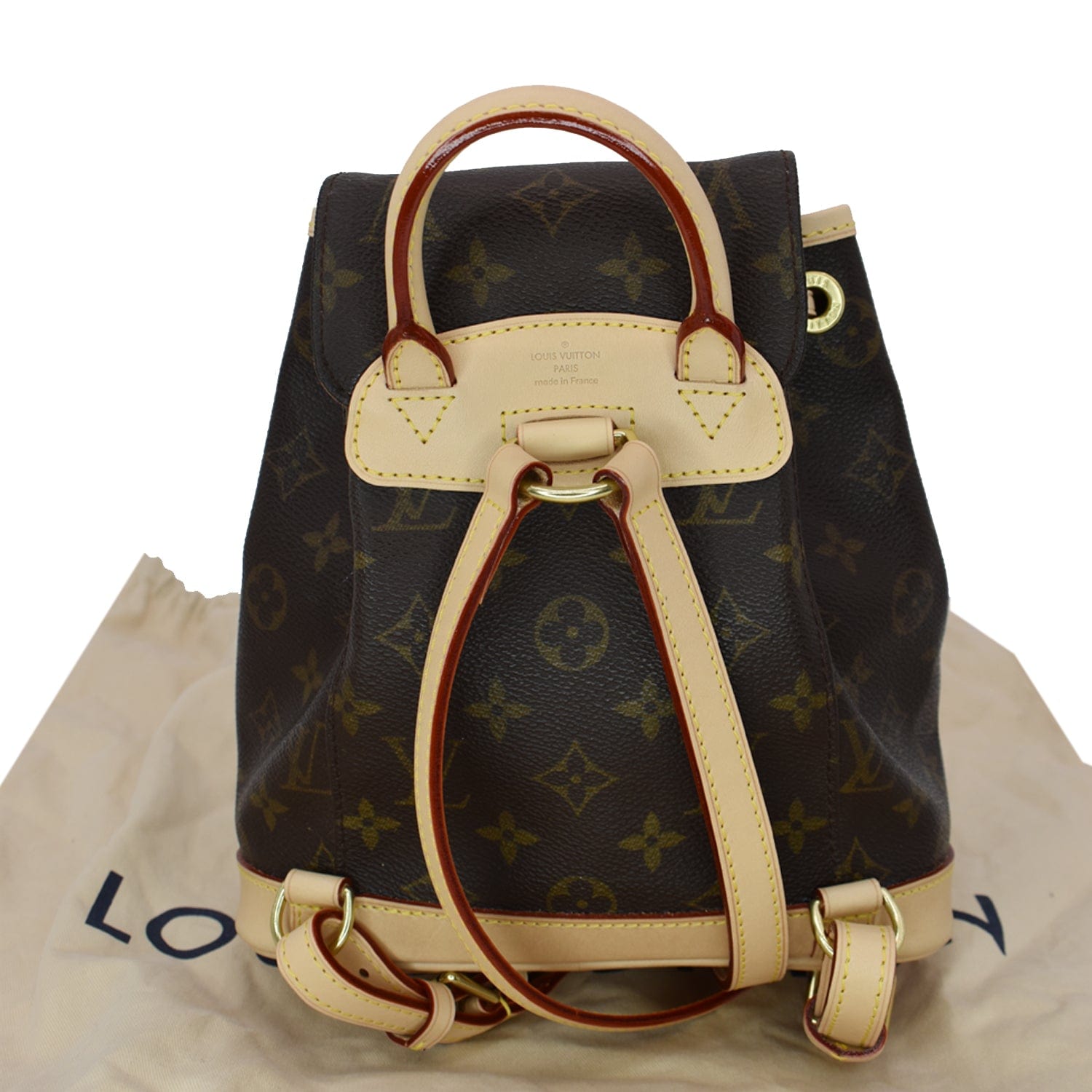 Louis+Vuitton+Montsouris+Backpack+Mini+Brown+Canvas%2FLeather for sale  online