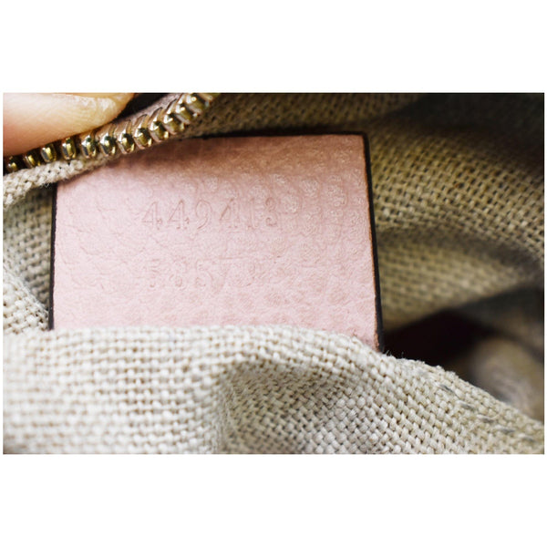 GUCCI Bree GG Canvas Leather Crossbody Bag Pink 449413