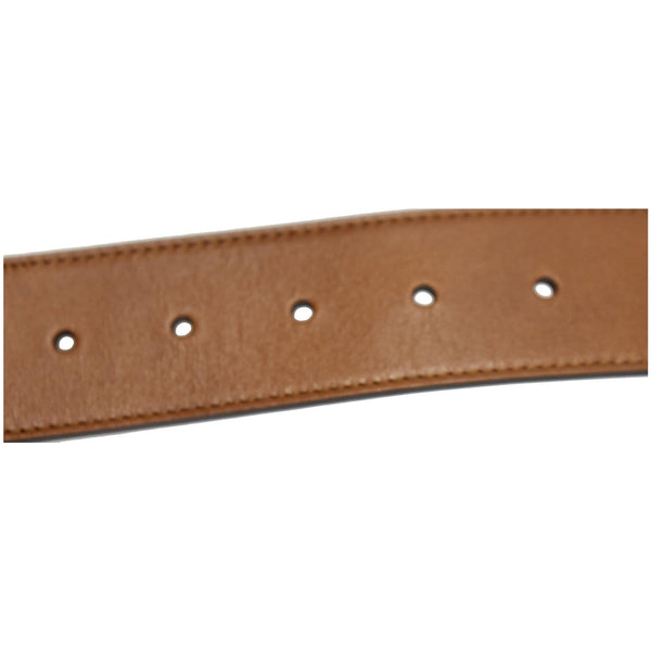 Gucci Web Double G Buckle Leather Belt holes
