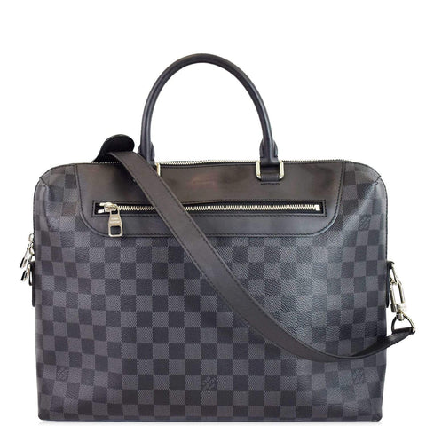 LOUIS VUITTON Porte-Documents Jour Graphite Briefcase Shoulder Bag Black - 20% OFF