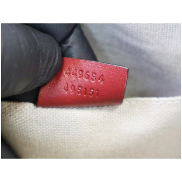 Gucci Dome Convertible Micro Guccissima Hand Bag brand code tag