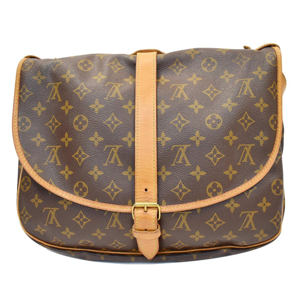 Louis Vuitton Saumur 35 Monogram Canvas Shoulder Bag - brown color| DDH