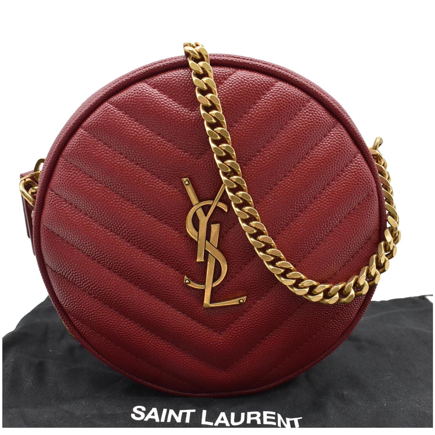 Saint Laurent Jade Ysl Round Crossbody Bag