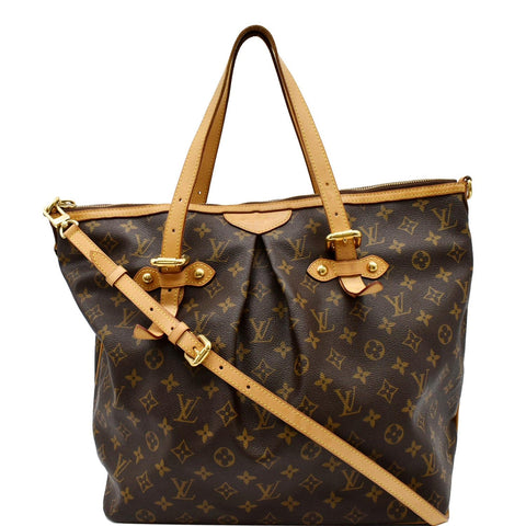 LOUIS VUITTON Palermo GM Monogram Canvas Tote Bag Brown