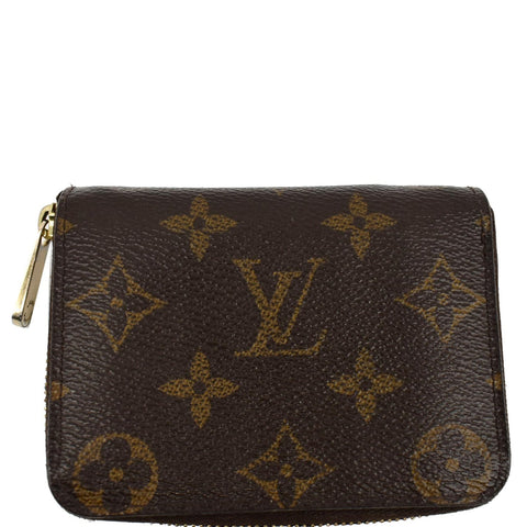 LOUIS VUITTON Monogram Canvas Zippy Coin Purse Brown