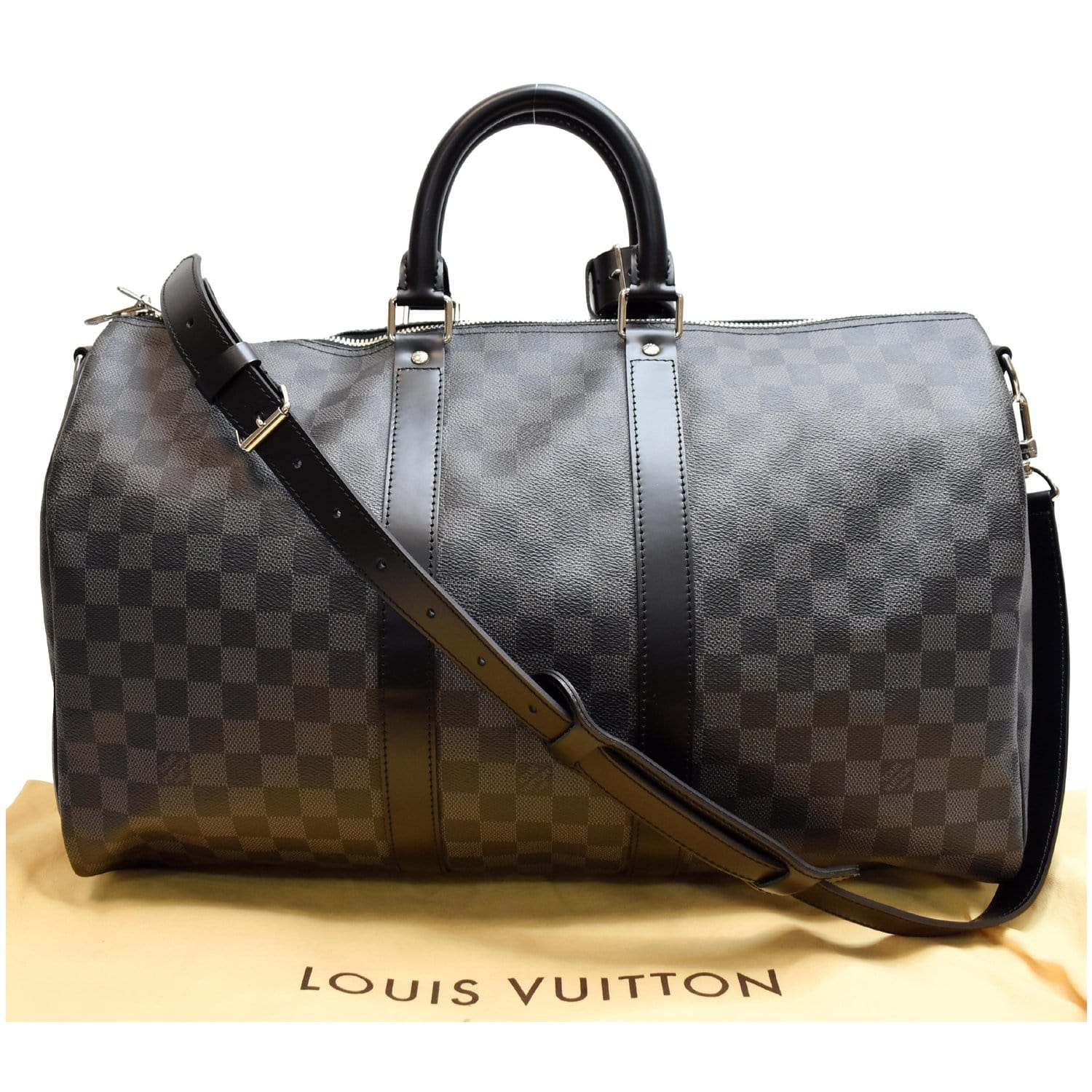 Louis Vuitton // 2017 Damier Graphite Keepall Bandouliere 45 Bag