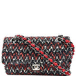 CHANEL Flap Tweed Fabric Shoulder Bag Multicolor