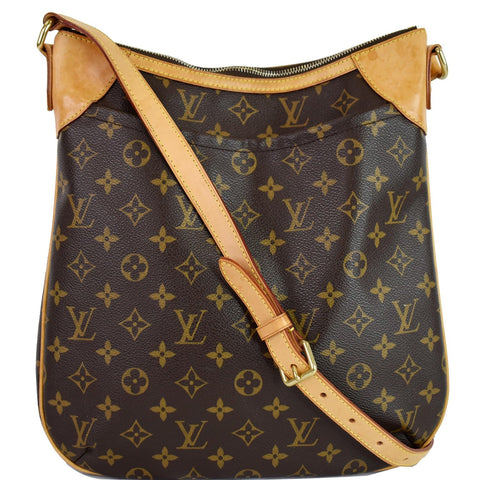 LOUIS VUITTON Odeon MM Monogram Canvas Shoulder Bag Brown
