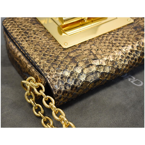 Tom Ford Natalia Medium Chain Turnlock Bag corner