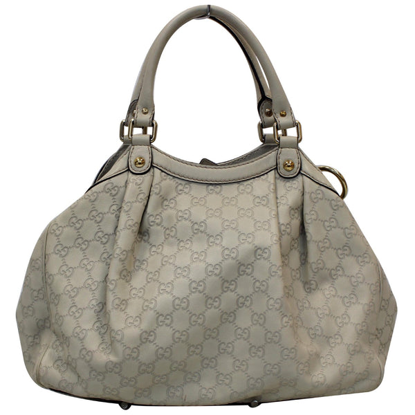 Gucci Sukey Medium Guccissima Leather Handle Handbag design exterior