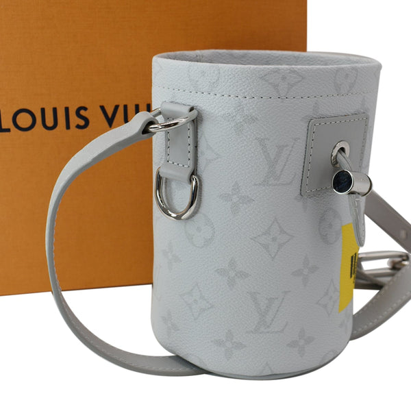 LOUIS VUITTON Chalk Nano Monogram Canvas Crossbody Bag White