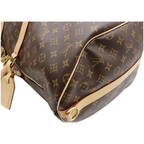 LOUIS VUITTON Keepall 55 Bandouliere Monogram Canvas Travel Bag Brown
